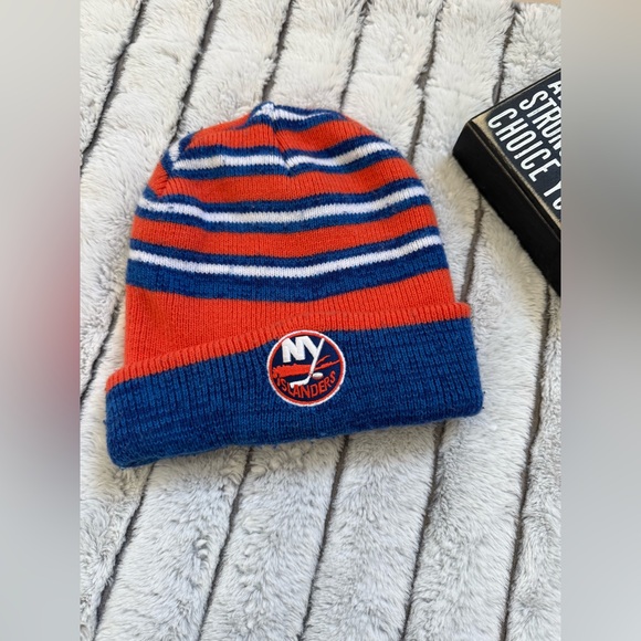 Other - Kids Striped Blue and Orange Beanie